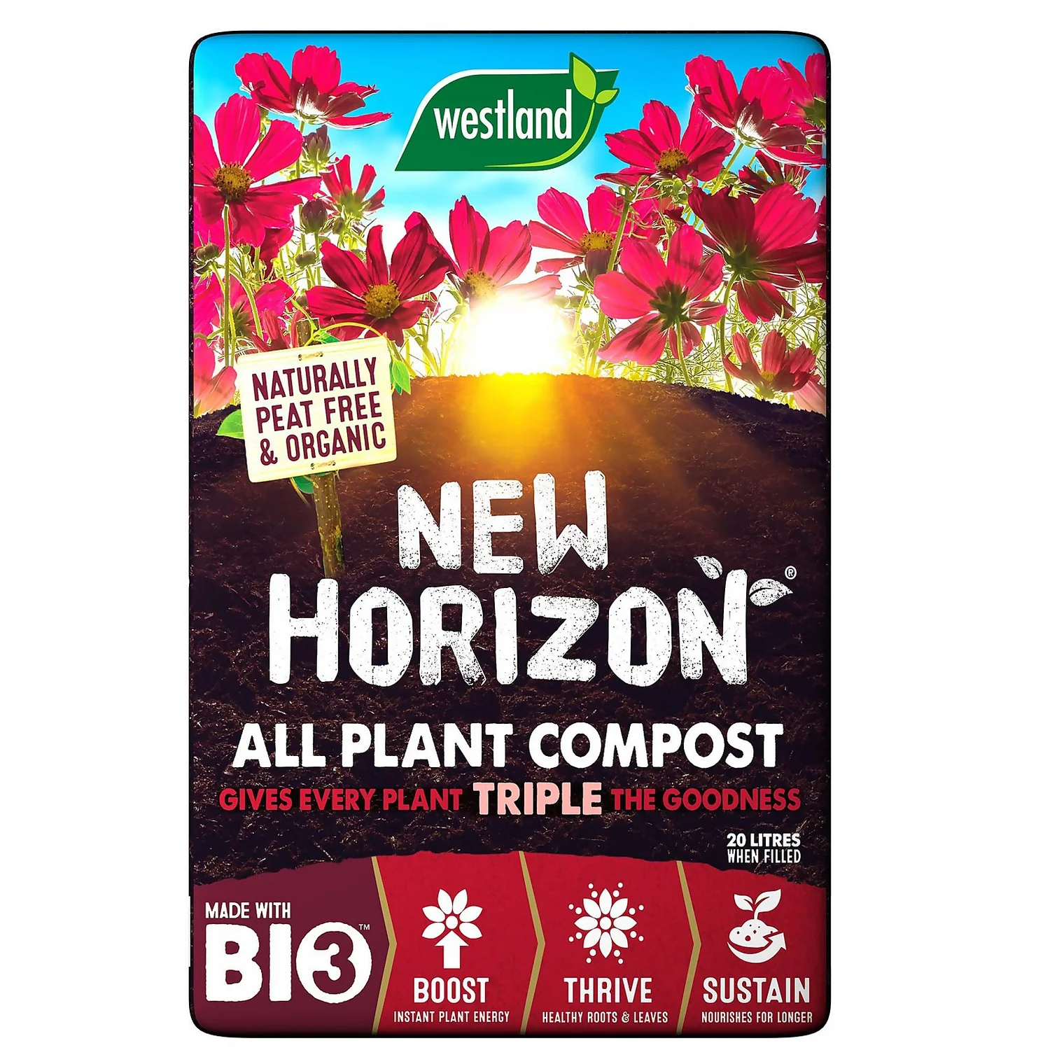 Westland New Horizon Peat Free All Plant Compost Mix - 20L - Image 2