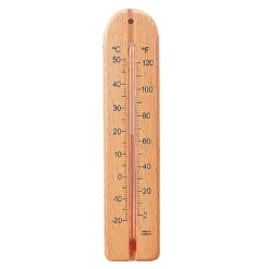 Wooden Garden Wall Thermometer